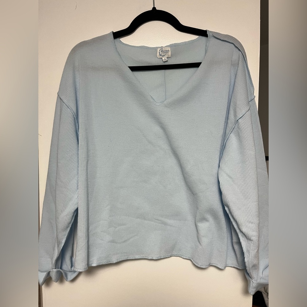Blue Rain Soft Sky Blue Blouse